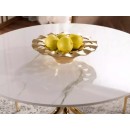 Стол обеденный SIGNAL AZALIA Ceramic белый/золотой 90